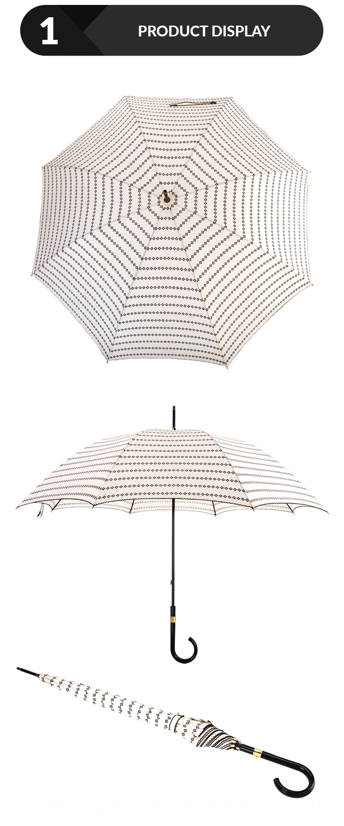 Offener gerader Regenschirm der Damen-Handbuch Ladies Manual Open Straight Umbrella